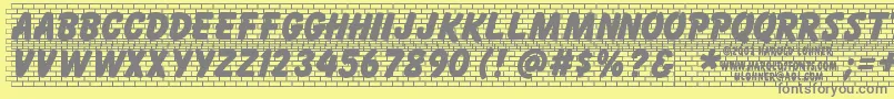 フォントBricklet – 黄色の背景に灰色の文字