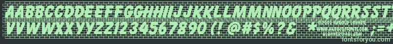 Bricklet Font – Green Fonts on Black Background