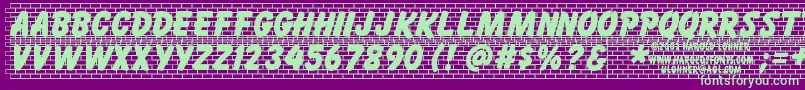 Шрифт Bricklet – зелёные шрифты на фиолетовом фоне