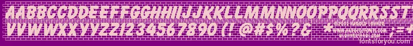 Fonte Bricklet – fontes rosa em um fundo violeta