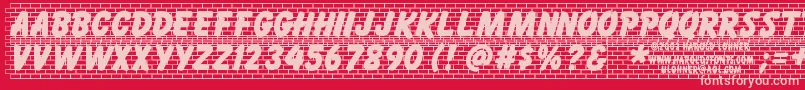 Шрифт Bricklet – розовые шрифты на красном фоне