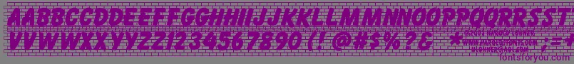 Bricklet Font – Purple Fonts on Gray Background