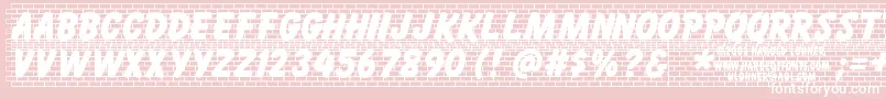 Bricklet-Schriftart – Weiße Schriften auf rosa Hintergrund