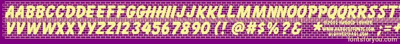 Bricklet Font – Yellow Fonts on Purple Background