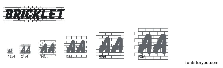 Размеры шрифта Bricklet