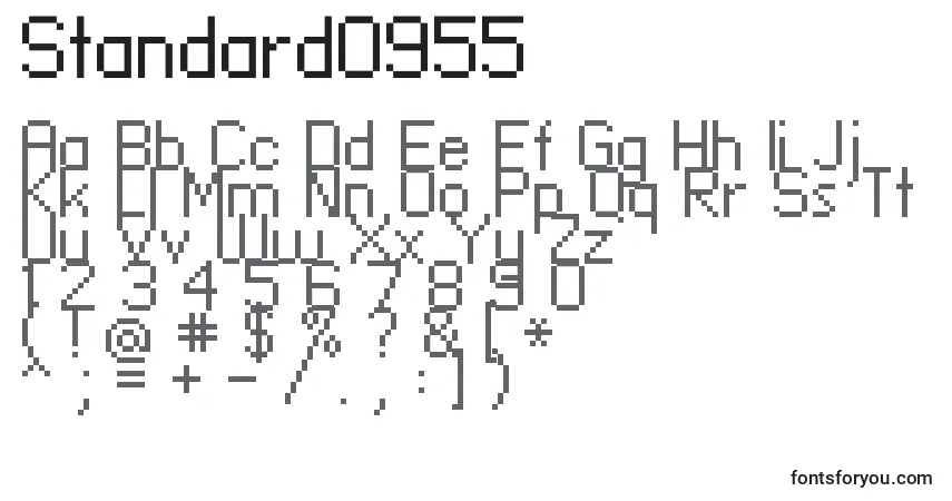 Шрифт Standard0955 – алфавит, цифры, специальные символы