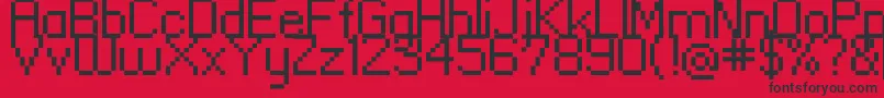 Шрифт Standard0955 – чёрные шрифты на красном фоне