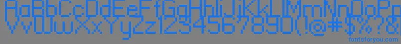 Fonte Standard0955 – fontes azuis em um fundo cinza