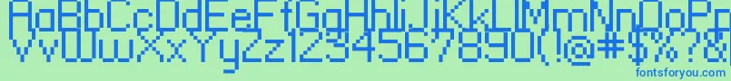 フォントStandard0955 – 青い文字は緑の背景です。