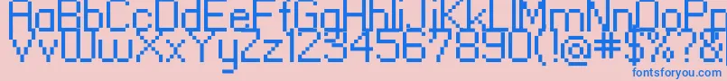 Czcionka Standard0955 – niebieskie czcionki na różowym tle