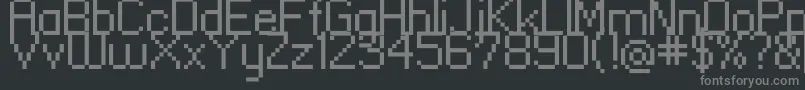 Fonte Standard0955 – fontes cinzas em um fundo preto