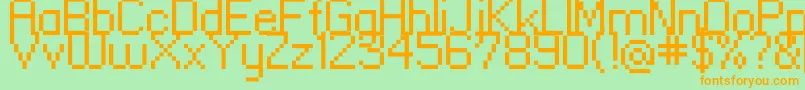 Шрифт Standard0955 – оранжевые шрифты на зелёном фоне