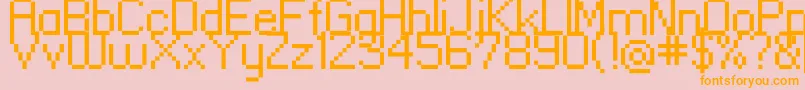 Standard0955 Font – Orange Fonts on Pink Background
