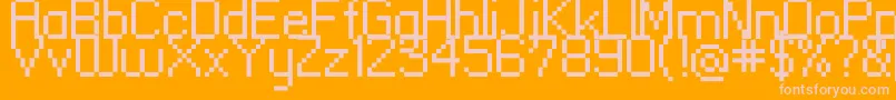 Шрифт Standard0955 – розовые шрифты на оранжевом фоне