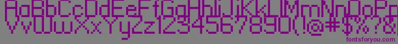 Standard0955-fontti – violetit fontit harmaalla taustalla