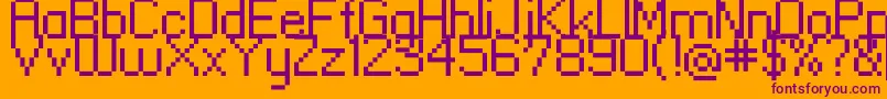 Шрифт Standard0955 – фиолетовые шрифты на оранжевом фоне