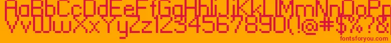 Standard0955 Font – Red Fonts on Orange Background