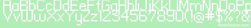 Standard0955 Font – White Fonts on Green Background