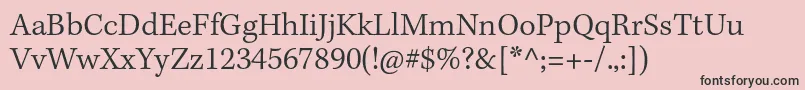 KeplerstdLightcapt-Schriftart – Schwarze Schriften auf rosa Hintergrund