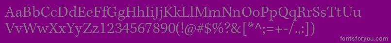 KeplerstdLightcapt Font – Gray Fonts on Purple Background