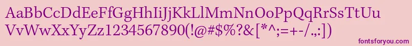 KeplerstdLightcapt Font – Purple Fonts on Pink Background