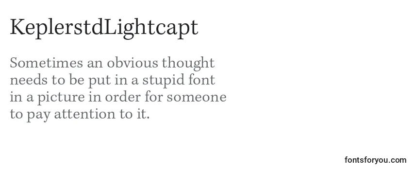 Review of the KeplerstdLightcapt Font