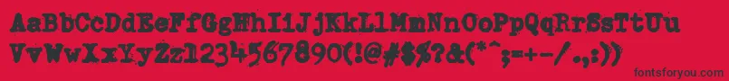 PfdumboldtypetwoHeavy Font – Black Fonts on Red Background