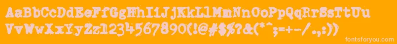 PfdumboldtypetwoHeavy Font – Pink Fonts on Orange Background