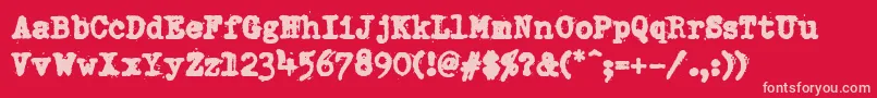 PfdumboldtypetwoHeavy Font – Pink Fonts on Red Background
