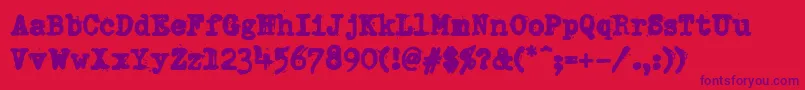 PfdumboldtypetwoHeavy Font – Purple Fonts on Red Background