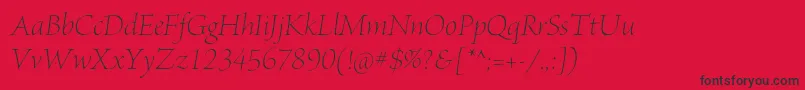 BriosoproLightposterit Font – Black Fonts on Red Background