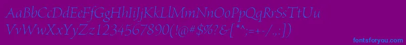 BriosoproLightposterit Font – Blue Fonts on Purple Background