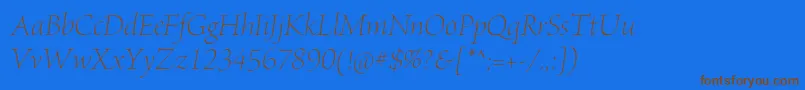 BriosoproLightposterit Font – Brown Fonts on Blue Background
