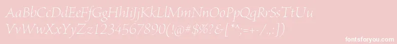 BriosoproLightposterit Font – White Fonts on Pink Background