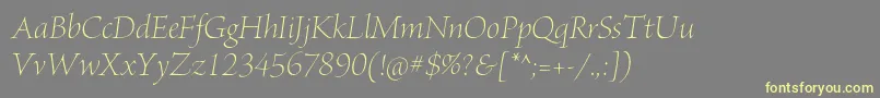 BriosoproLightposterit Font – Yellow Fonts on Gray Background