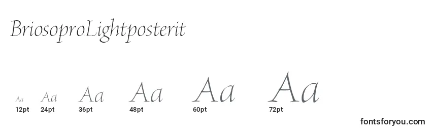 BriosoproLightposterit Font Sizes