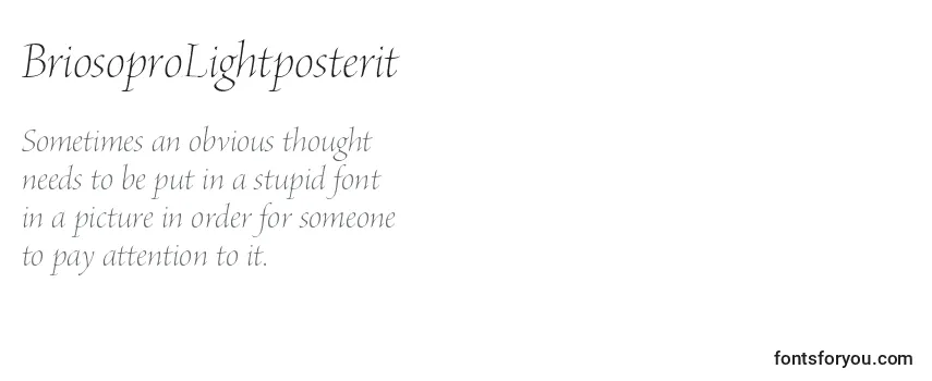 Review of the BriosoproLightposterit Font