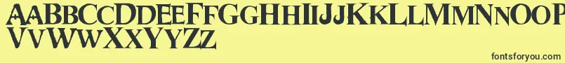 Dwarves Font – Black Fonts on Yellow Background