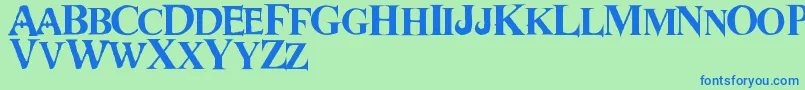 Dwarves Font – Blue Fonts on Green Background