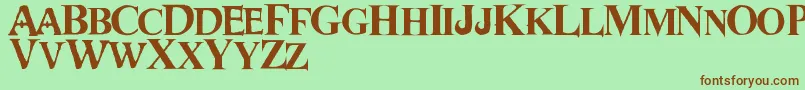 Dwarves Font – Brown Fonts on Green Background