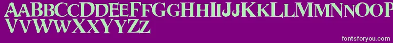 Dwarves Font – Green Fonts on Purple Background