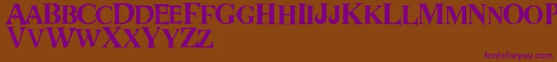 Dwarves Font – Purple Fonts on Brown Background