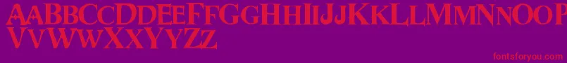 Dwarves Font – Red Fonts on Purple Background