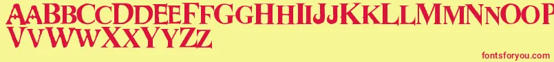 Dwarves Font – Red Fonts on Yellow Background