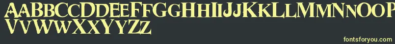 Dwarves Font – Yellow Fonts on Black Background