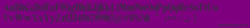 フォントDevinneCondensed2 – 紫の背景に黒い文字