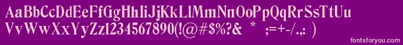 DevinneCondensed2 Font – Pink Fonts on Purple Background