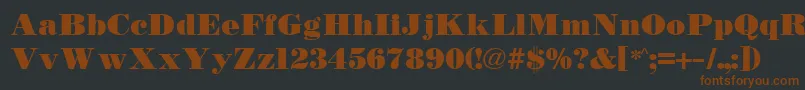 TetonBold Font – Brown Fonts on Black Background