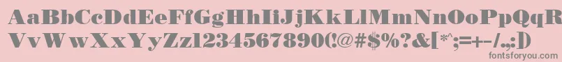 TetonBold Font – Gray Fonts on Pink Background