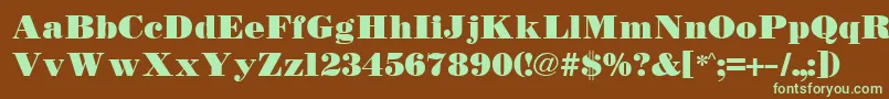 TetonBold Font – Green Fonts on Brown Background